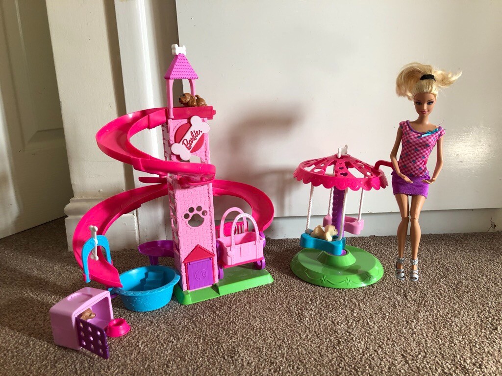 barbie puppy slide and swing